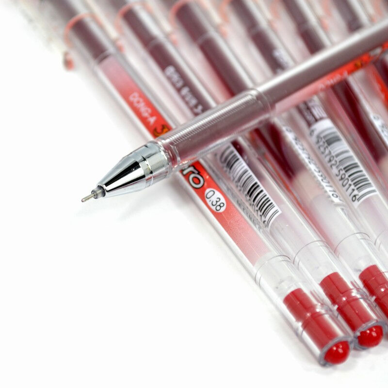 东亚3-zero 针嘴中性笔 0.38mm 红色 12支/盒