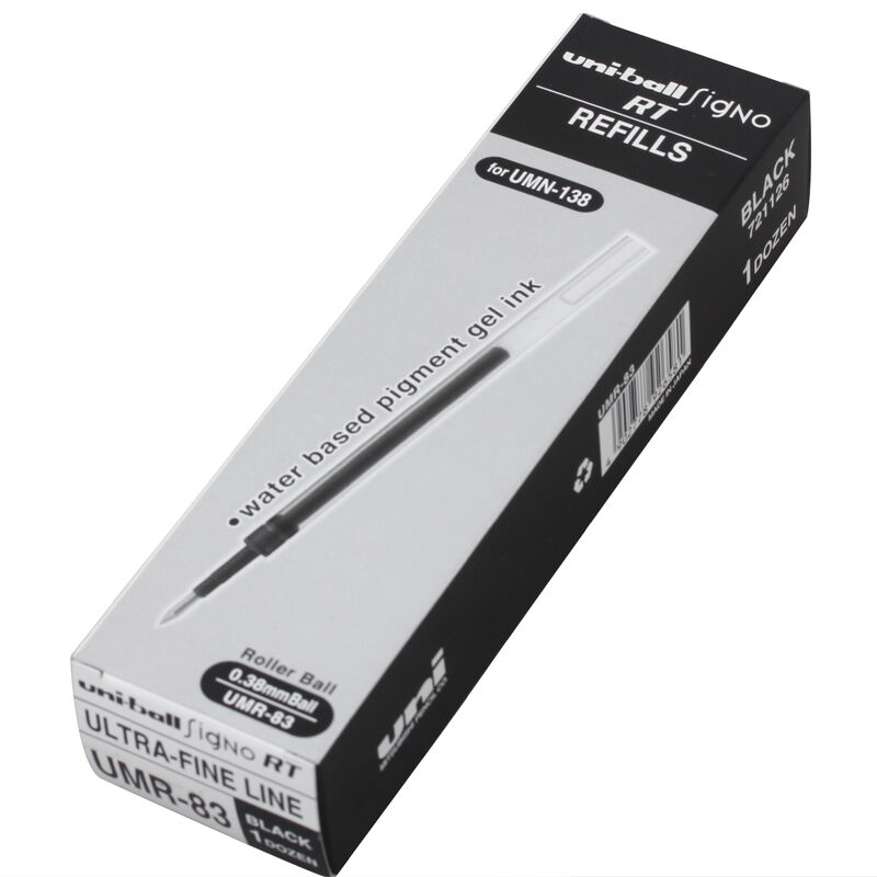 三菱&nbspumr-83 中性笔芯 0.38mm 黑色 12支/盒