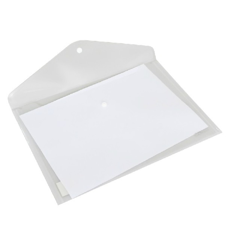 得力5505 按扣文件袋&nbspa4 白色 10个/包