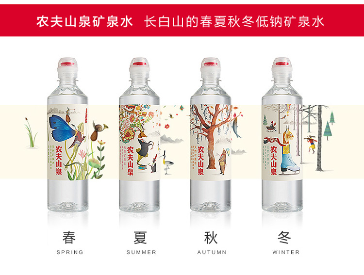 农夫山泉 饮用天然矿泉水 535ml24瓶 整箱