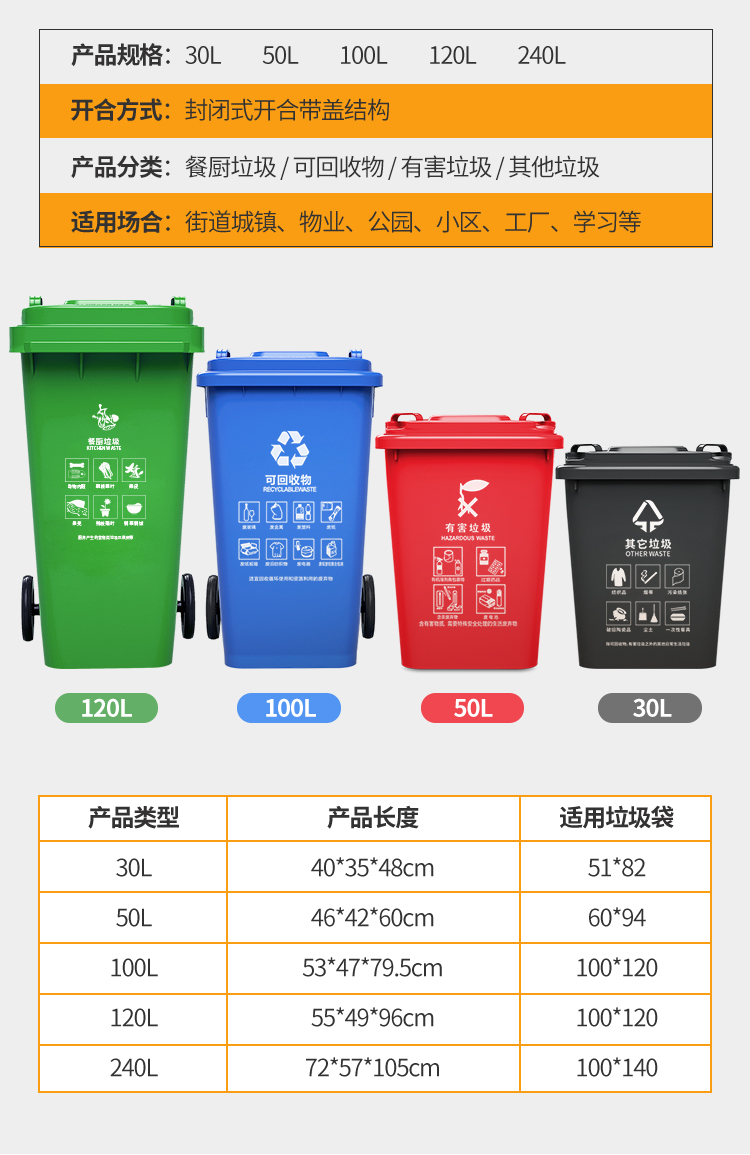 舒蔻 垃圾桶30l(其他垃圾)(长40宽35高45)